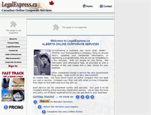 Tablet Screenshot of legalexpress.ca